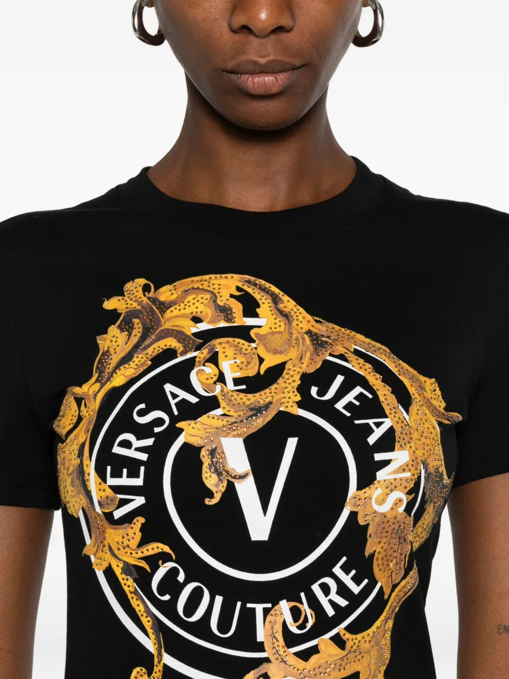 Versace Jeans Couture logo T-shirt Zwart