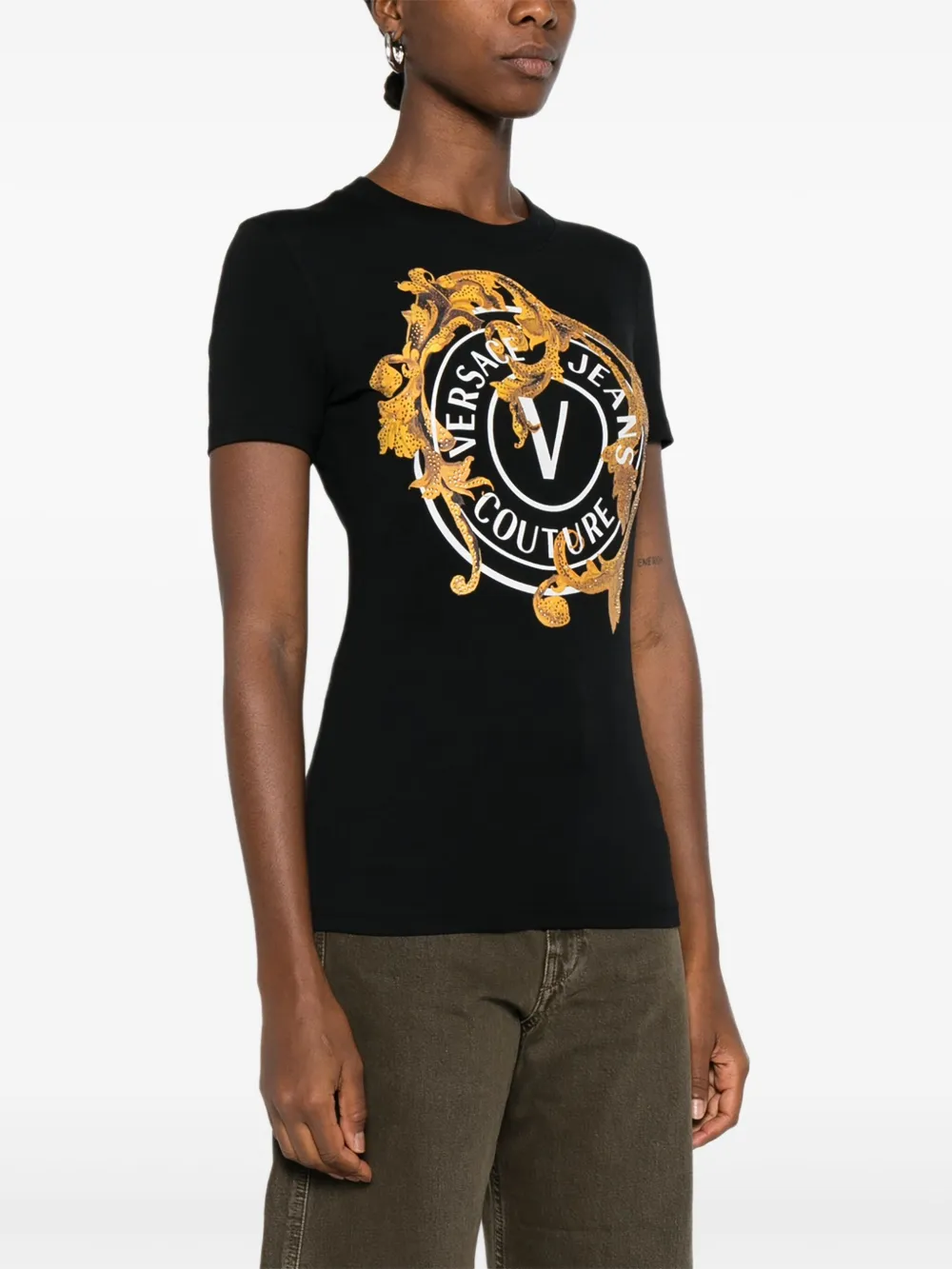 Versace Jeans Couture logo T-shirt Zwart
