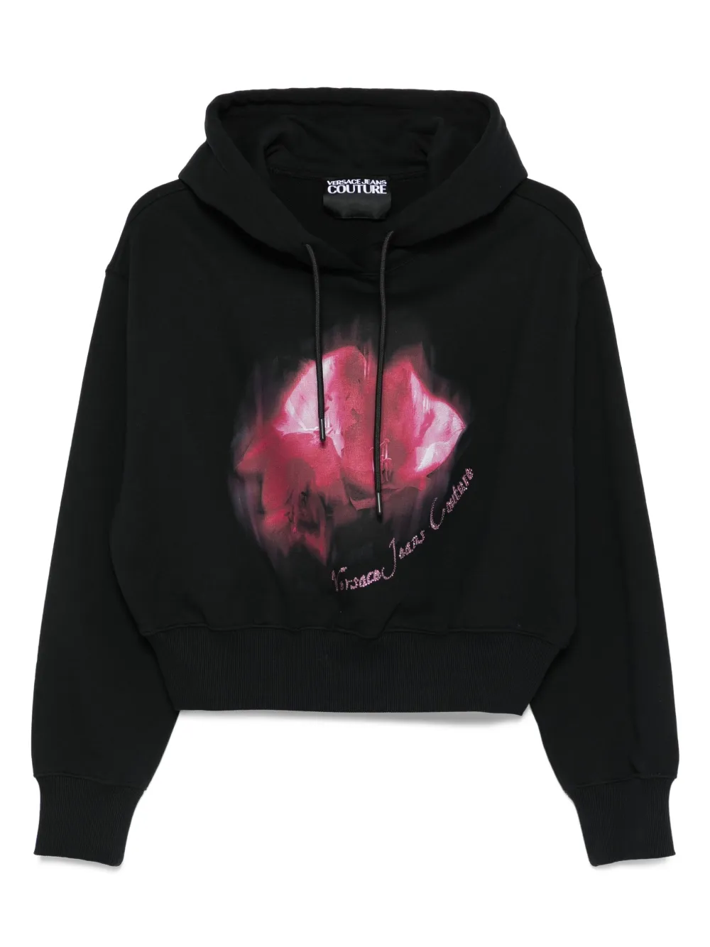 Versace Jeans Couture graphic-print hoodie Zwart