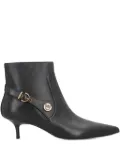 PINKO buckle-detail pointed-toe boots - Black