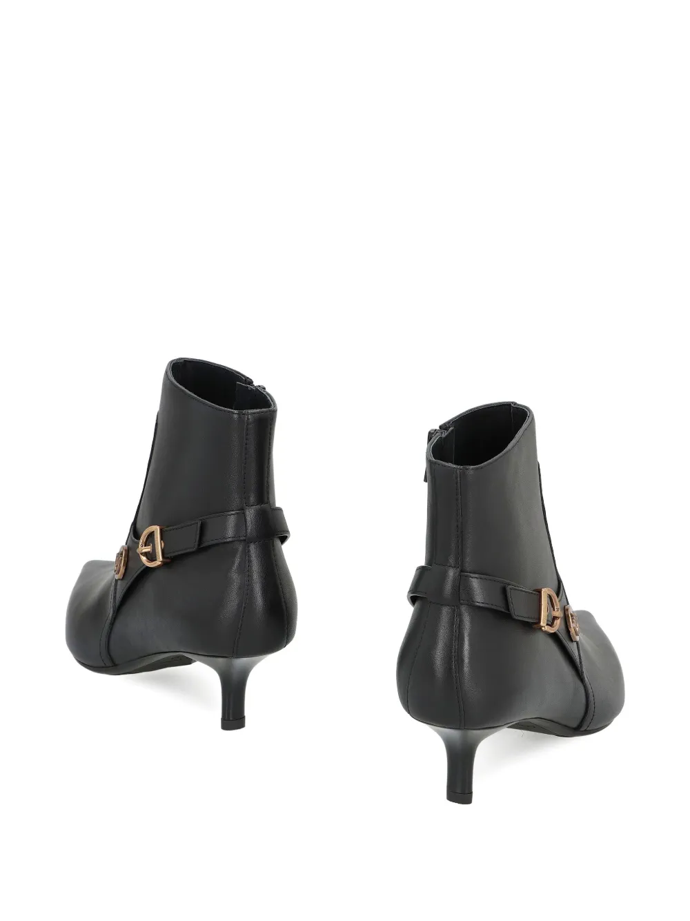 PINKO buckle-detail pointed-toe boots Black