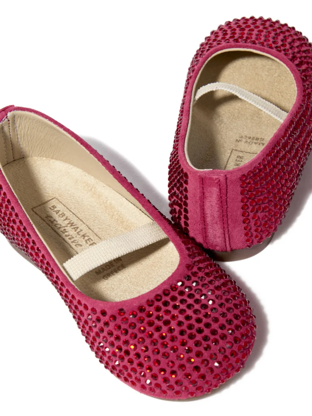 BabyWalker Ballerina's verfraaid met kristallen Rood