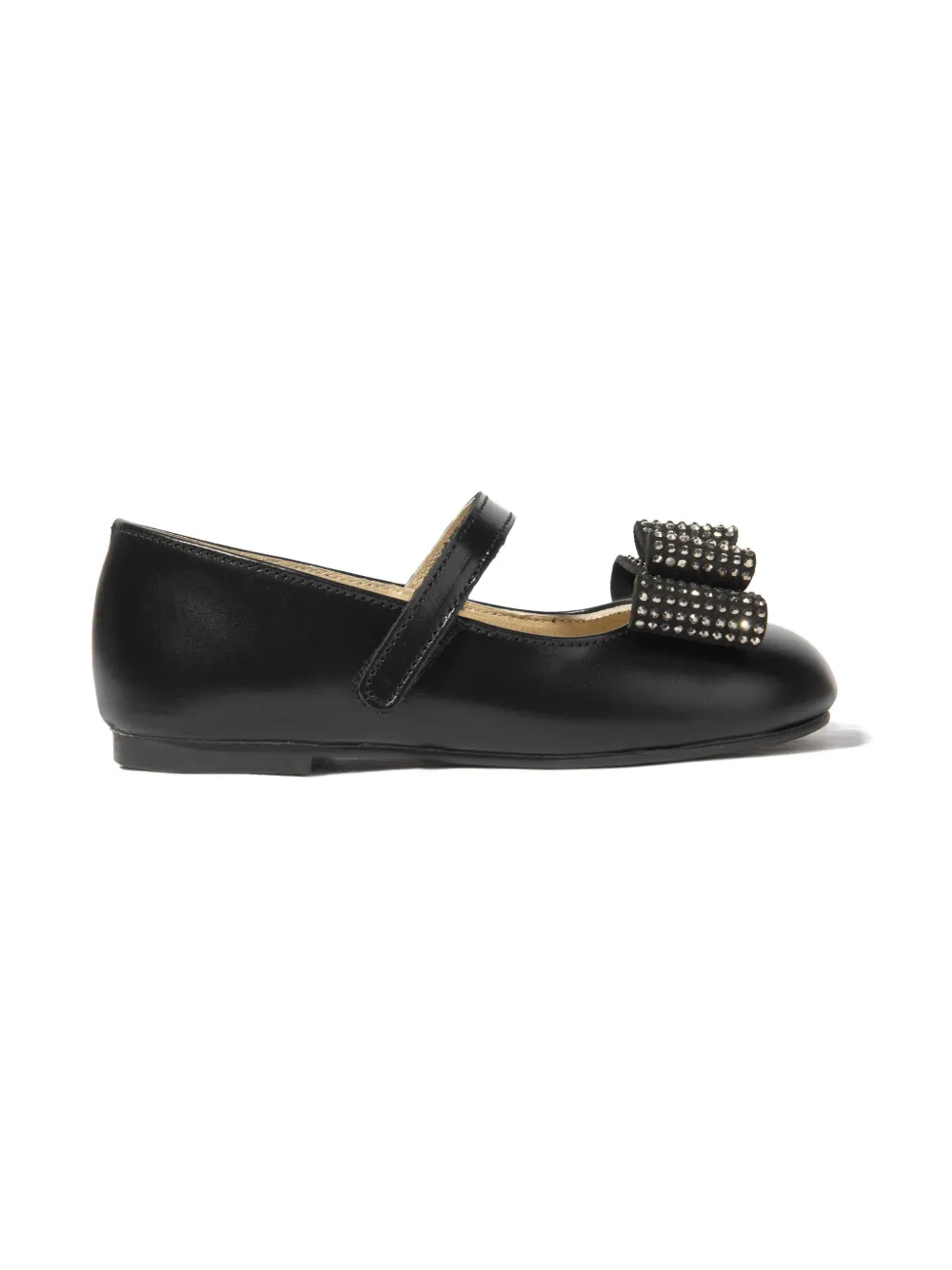 BabyWalker bow-embellish t ballerina shoes Black