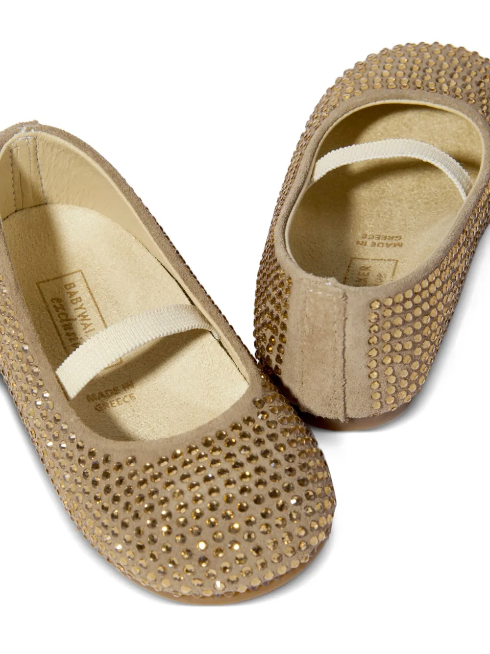 BabyWalker Ballerina's verfraaid met kristallen Beige