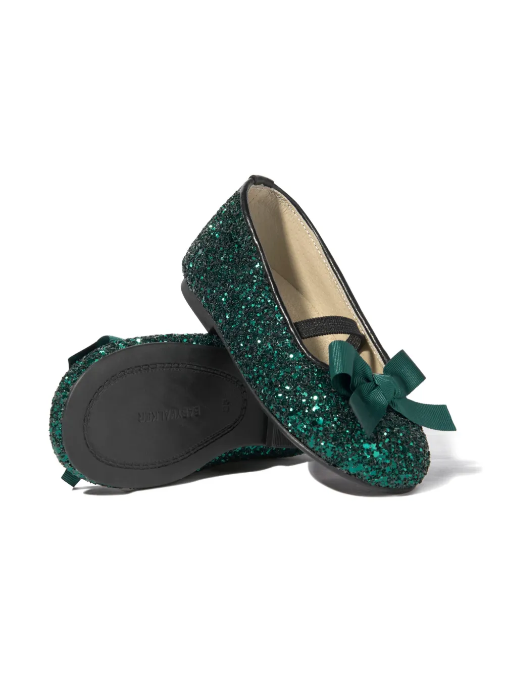BabyWalker crystal-embellishment ballerina shoes - Groen