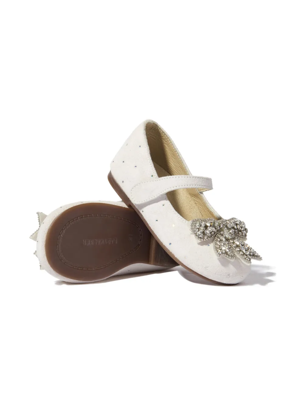 BabyWalker crystal-embellishment ballerinas - Wit