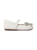 BabyWalker crystal-embellishment ballerinas - White