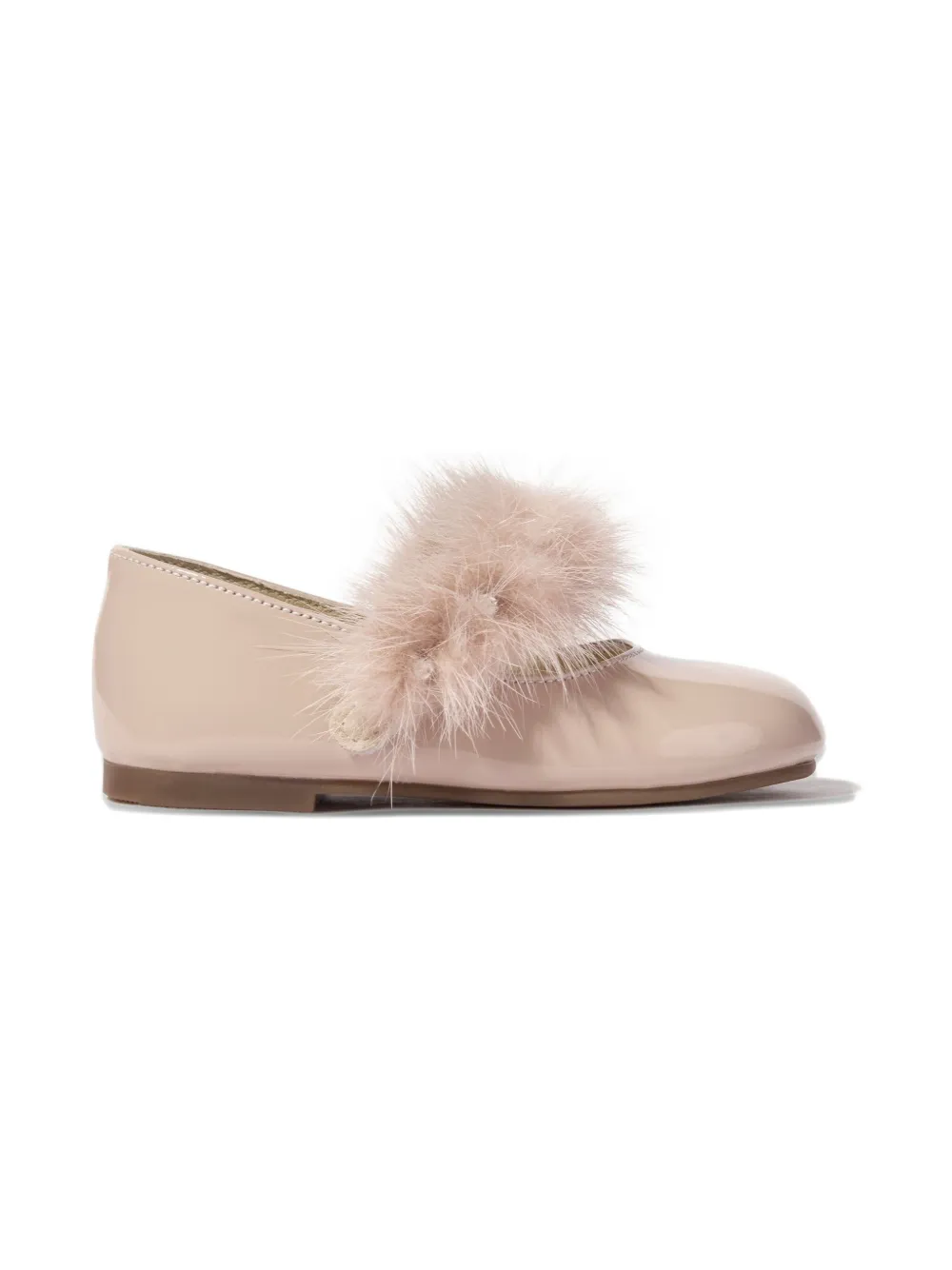 BabyWalker fur-trim ballerina shoes - Rosa