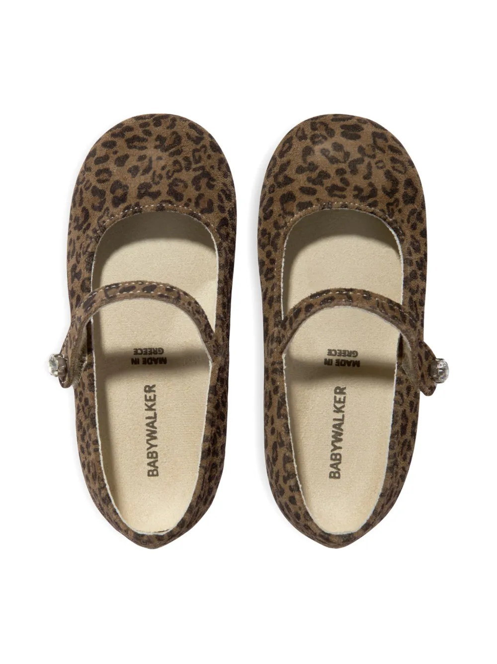 BabyWalker leopard-print ballerina shoes Brown