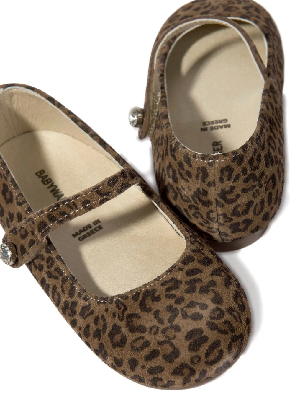 BabyWalker leopard-print ballerina shoes Brown