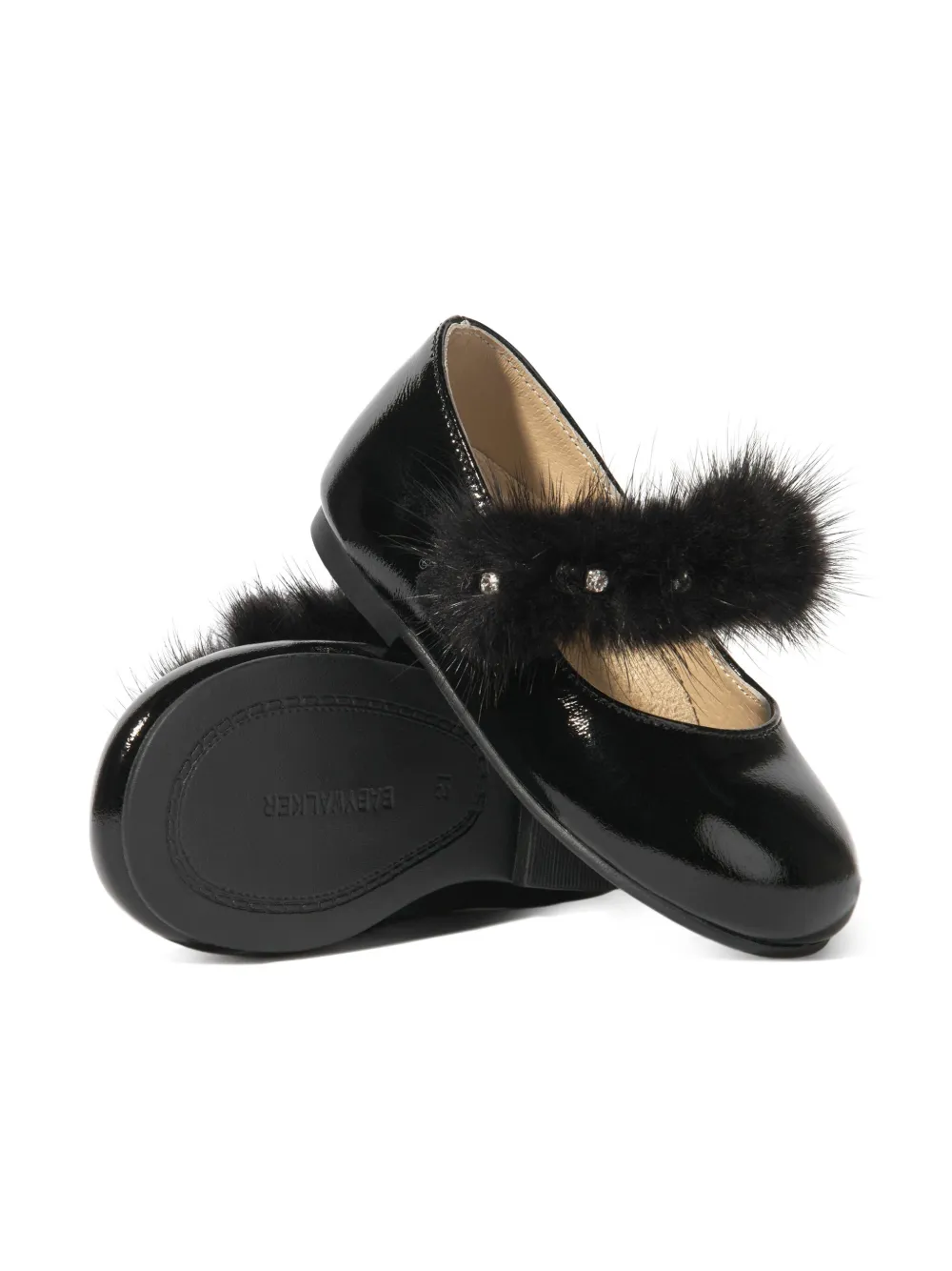 BabyWalker fur-trim ballerina shoes | Girls Shoes | Image 2
