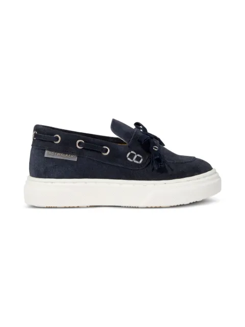BabyWalker bow-embellished suede loafers
