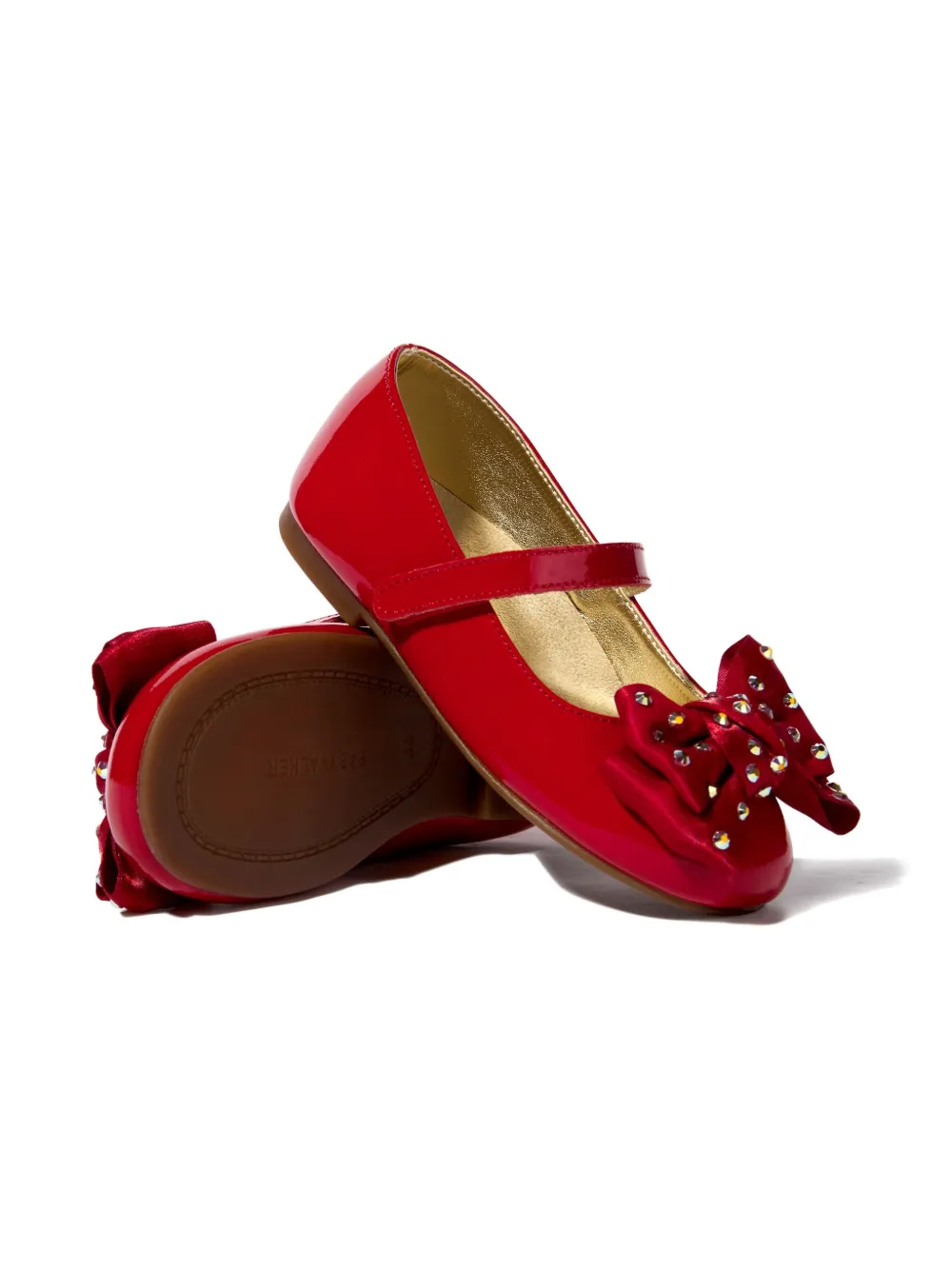 BabyWalker bow-detail ballerina shoes - Rood