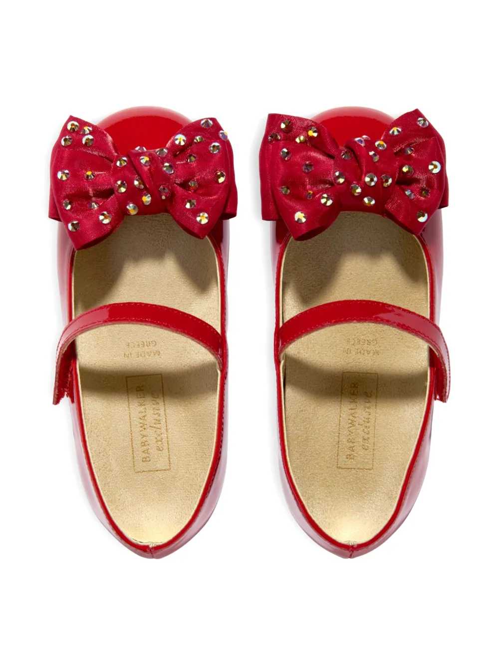 BabyWalker bow-detail ballerina shoes Red