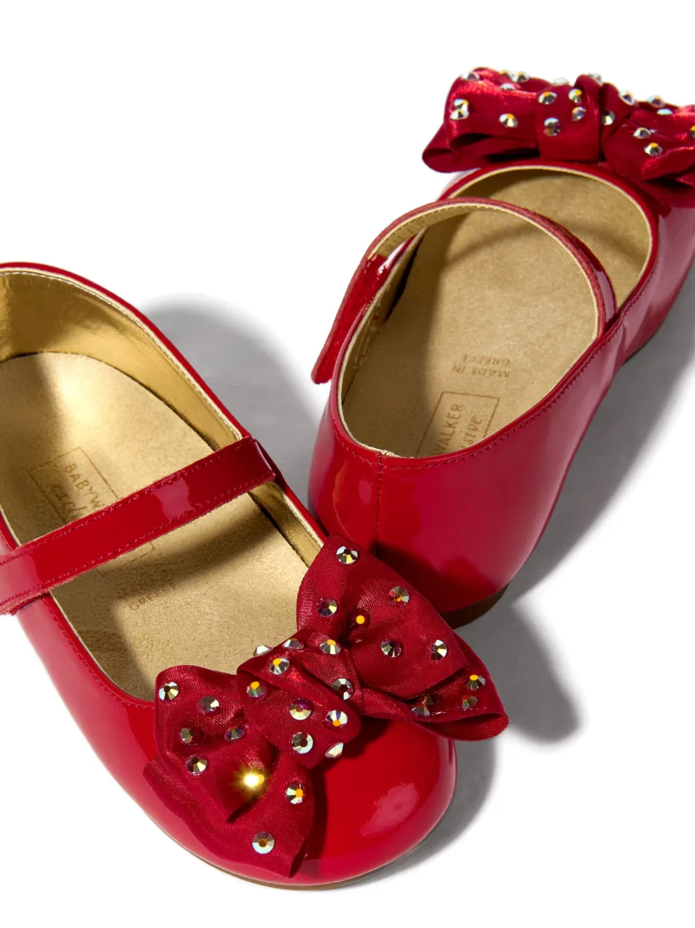 BabyWalker bow-detail ballerina shoes Red