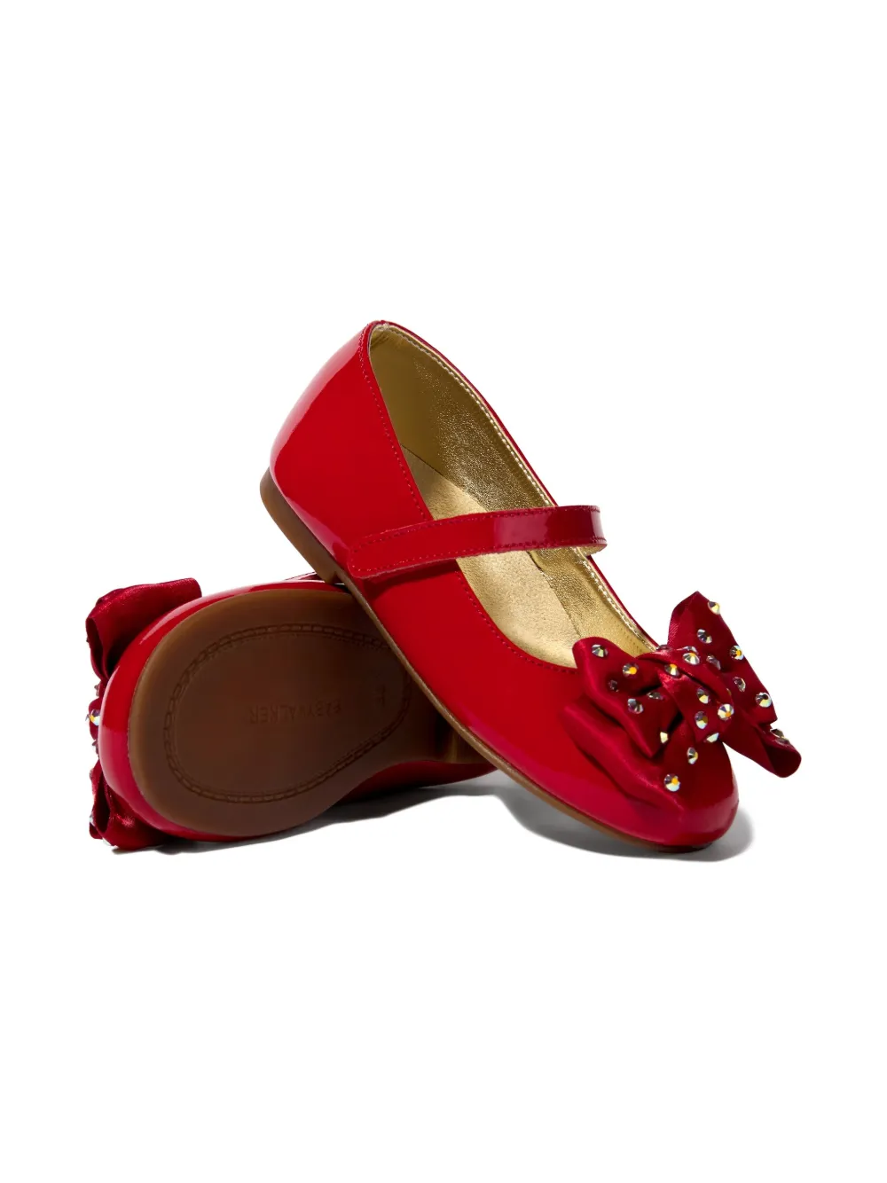 BabyWalker bow-detail ballerina shoes Red