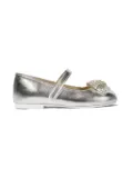 BabyWalker crystal-embellishment ballerina shoes - Silver