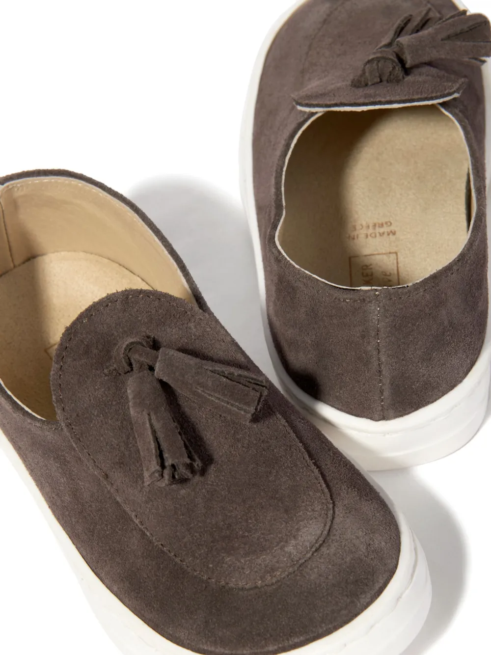 BabyWalker tassel-detail suede loafers Brown