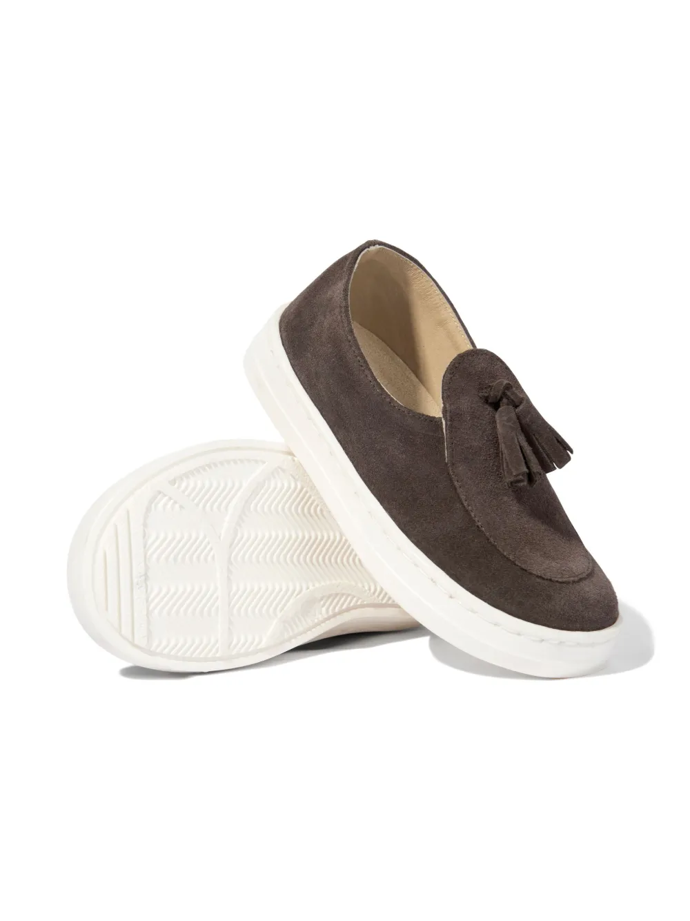BabyWalker tassel-detail suede loafers Brown