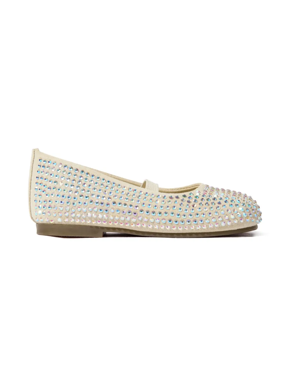 BabyWalker crystal-embellish t ballerina shoes Neutrals