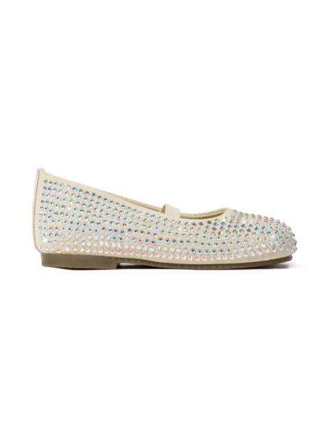 BabyWalker crystal-embellishment ballerina shoes