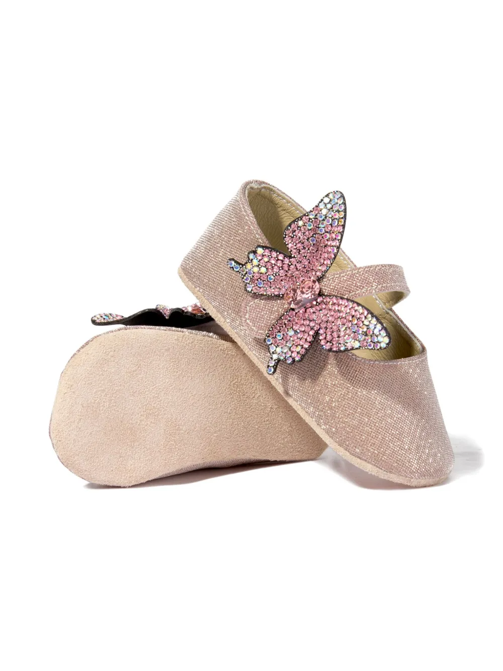 BabyWalker glitter butterfly ballerina - Roze