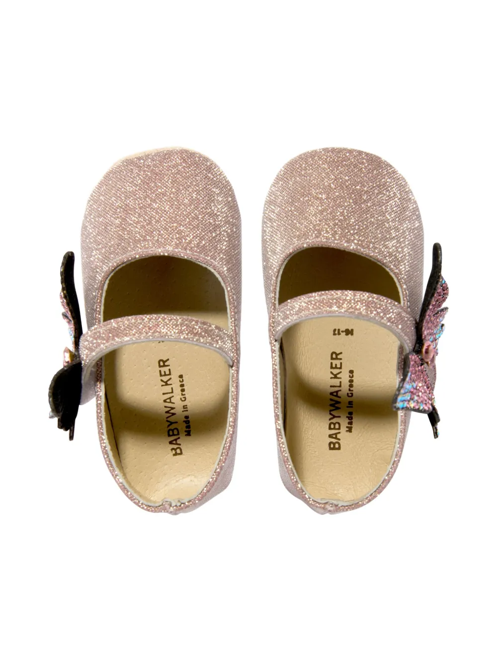 Babywalker Glitter Butterfly Ballerina In Pink