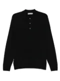 Canali long-sleeve polo shirt - Black