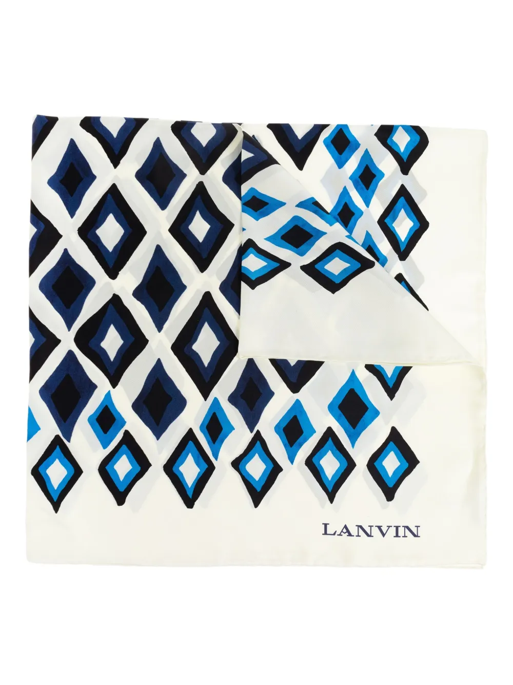 Lanvin geometric-print silk scarf - ホワイト Lanvin geometric-print silk scarf - ホワイト