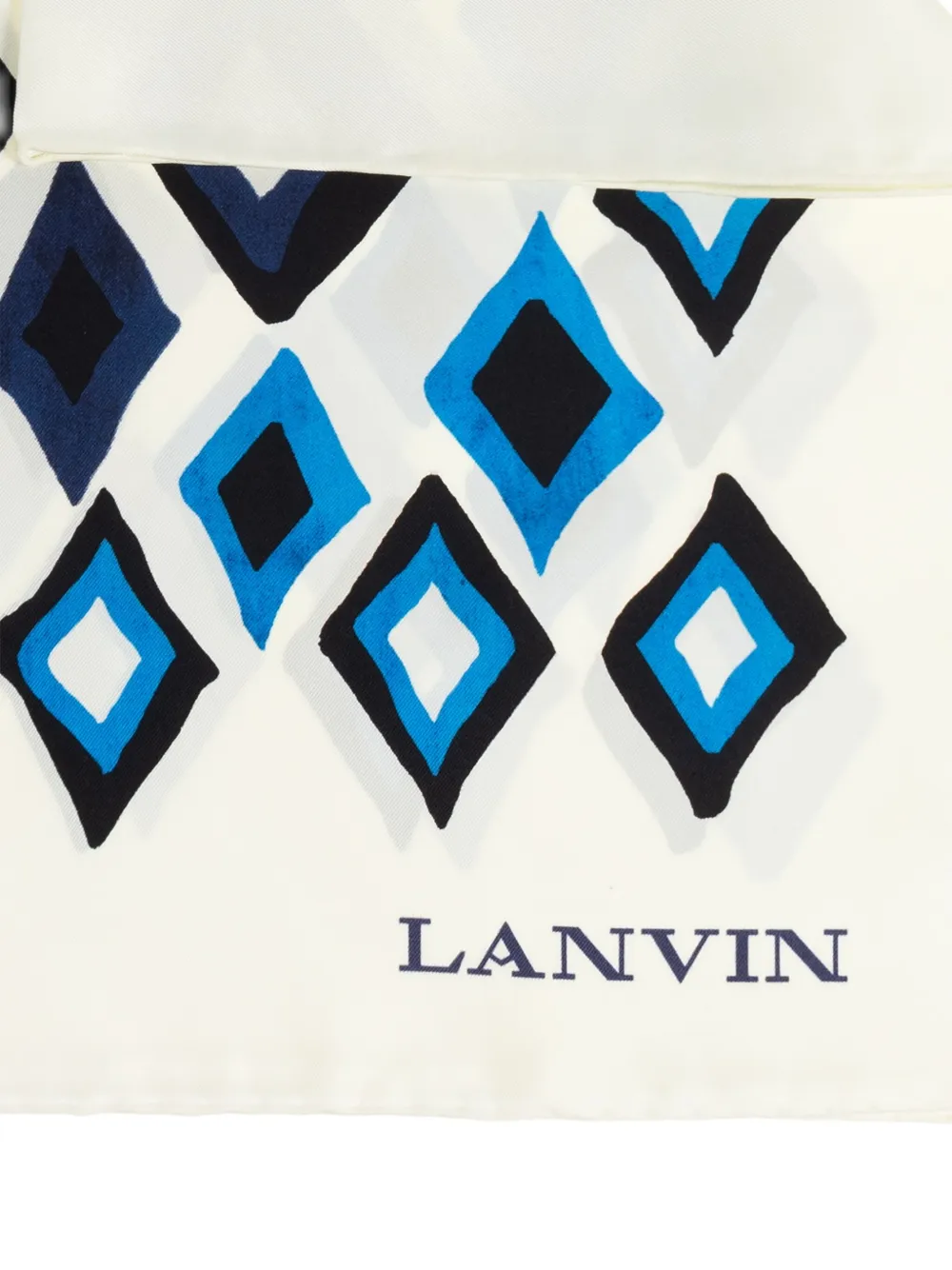 Lanvin Sjaal met geometrische print Wit