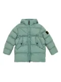 Stone Island Junior quilted logo-patch jacket - Blue