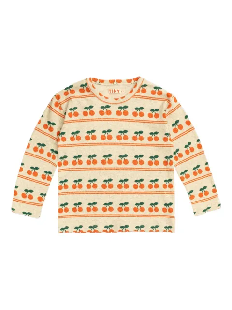 Tiny Cottons cherry-print long-sleeved T-shirt