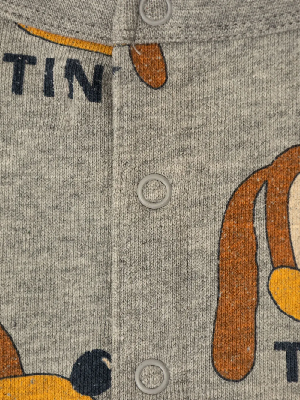 Tiny Cottons Katoenen jumpsuit met hondenprint Grijs