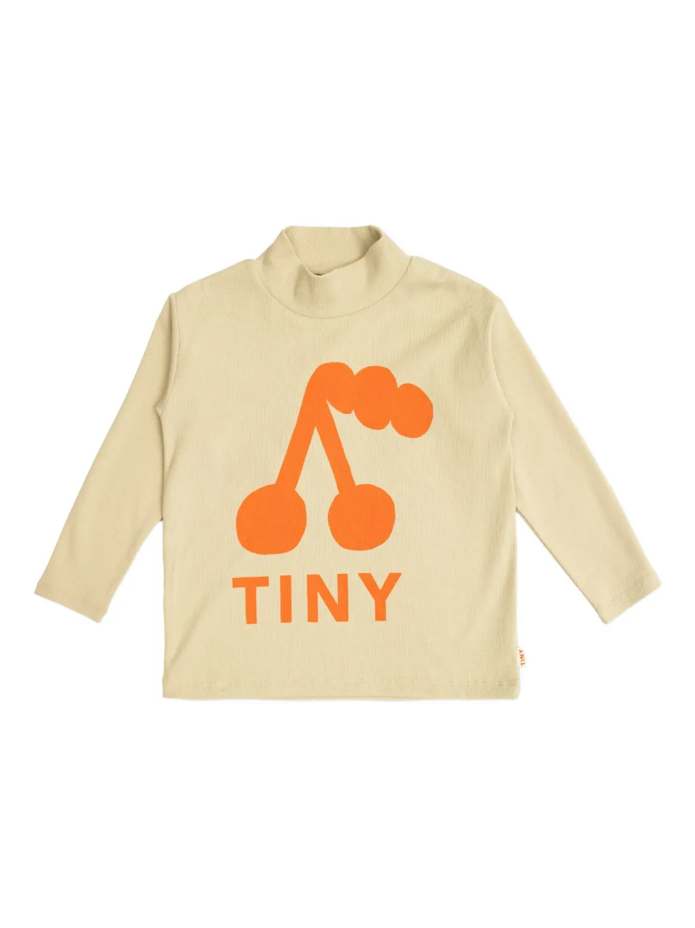 Tiny Cottons cherry-print ribbed top | Neutrals | Image 1