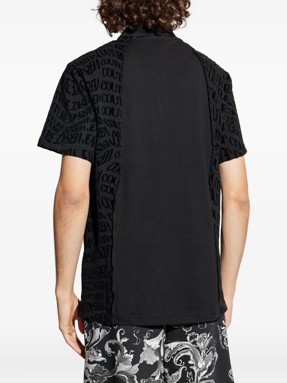 Versace Jeans Couture logo-detailing polo shirt Zwart