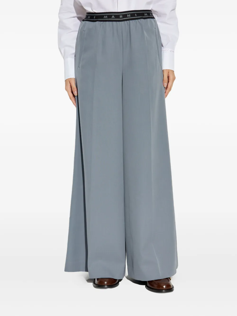 Marni Broek met logoband Grijs
