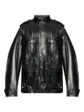 Balmain multiple-pocket leather jacket - Black