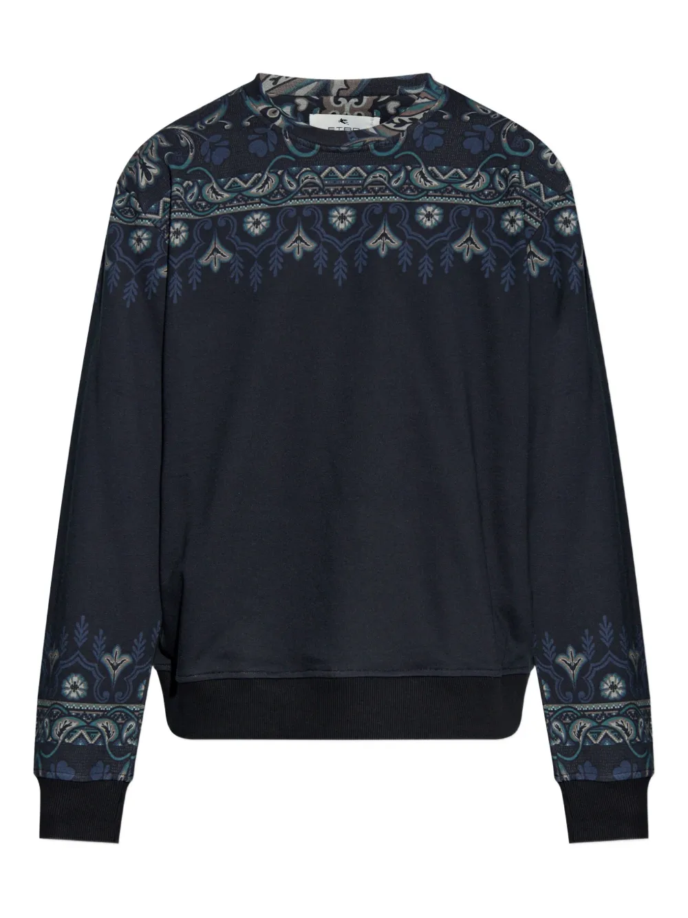 ETRO Sweater met paisley-print Blauw