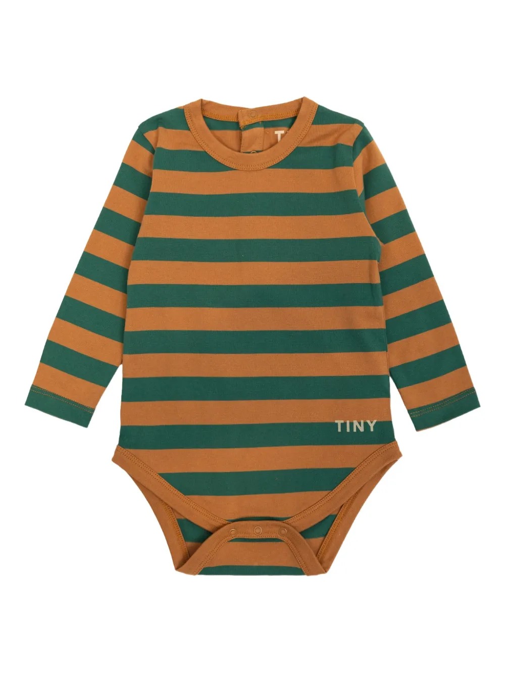 Tiny Cottons striped long-sleeved bodie Groen
