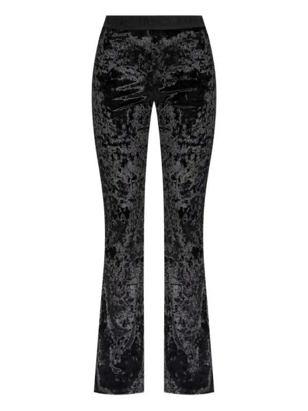 Versace Jeans Couture Velvet Trousers Black FARFETCH IN