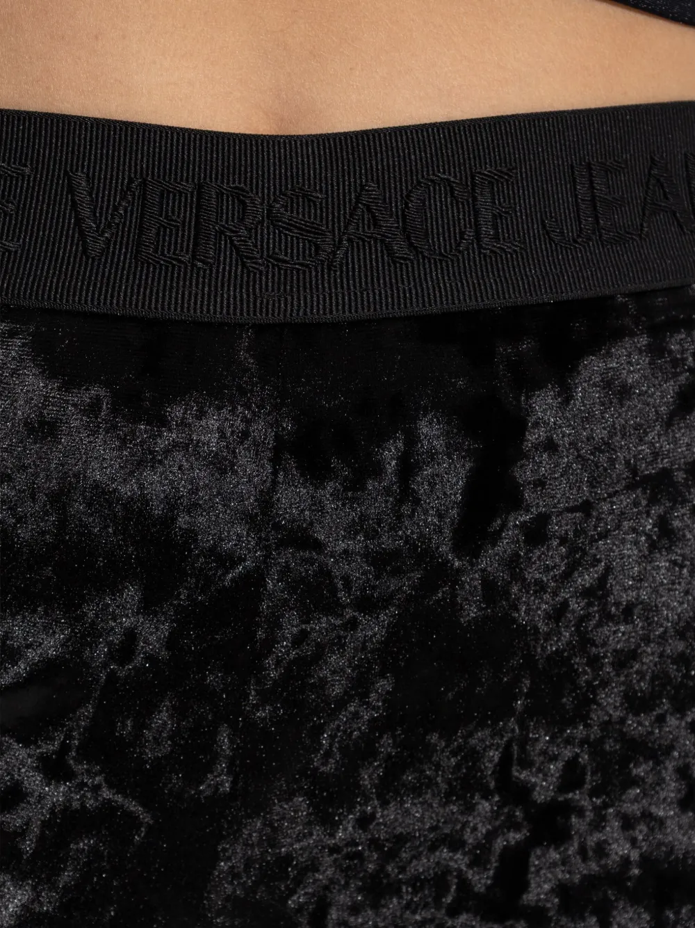 Versace Jeans Couture Fluwelen broek Zwart