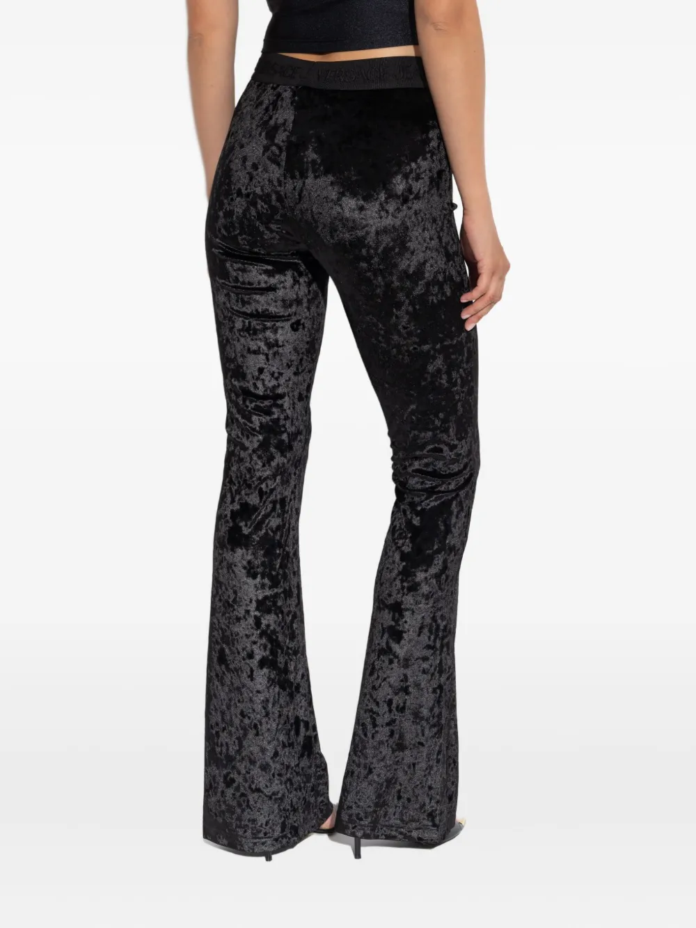 Versace Jeans Couture Fluwelen broek Zwart