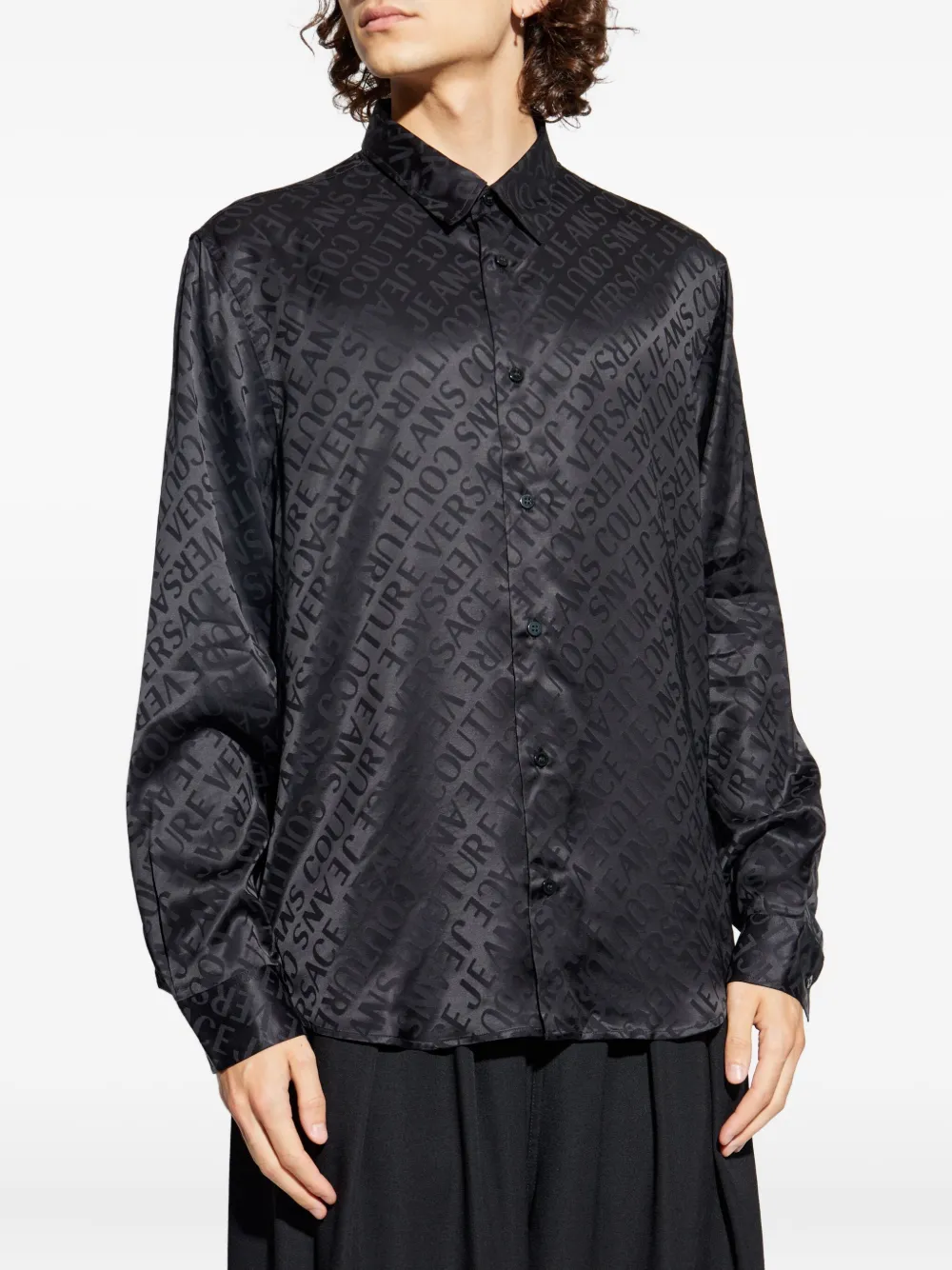 Versace Jeans Couture logo-print shirt Zwart