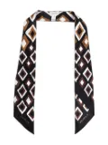 Lanvin geometric-pattern silk scarf - Black