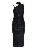 Versace Jeans Couture sequinned high-neck dress - Black