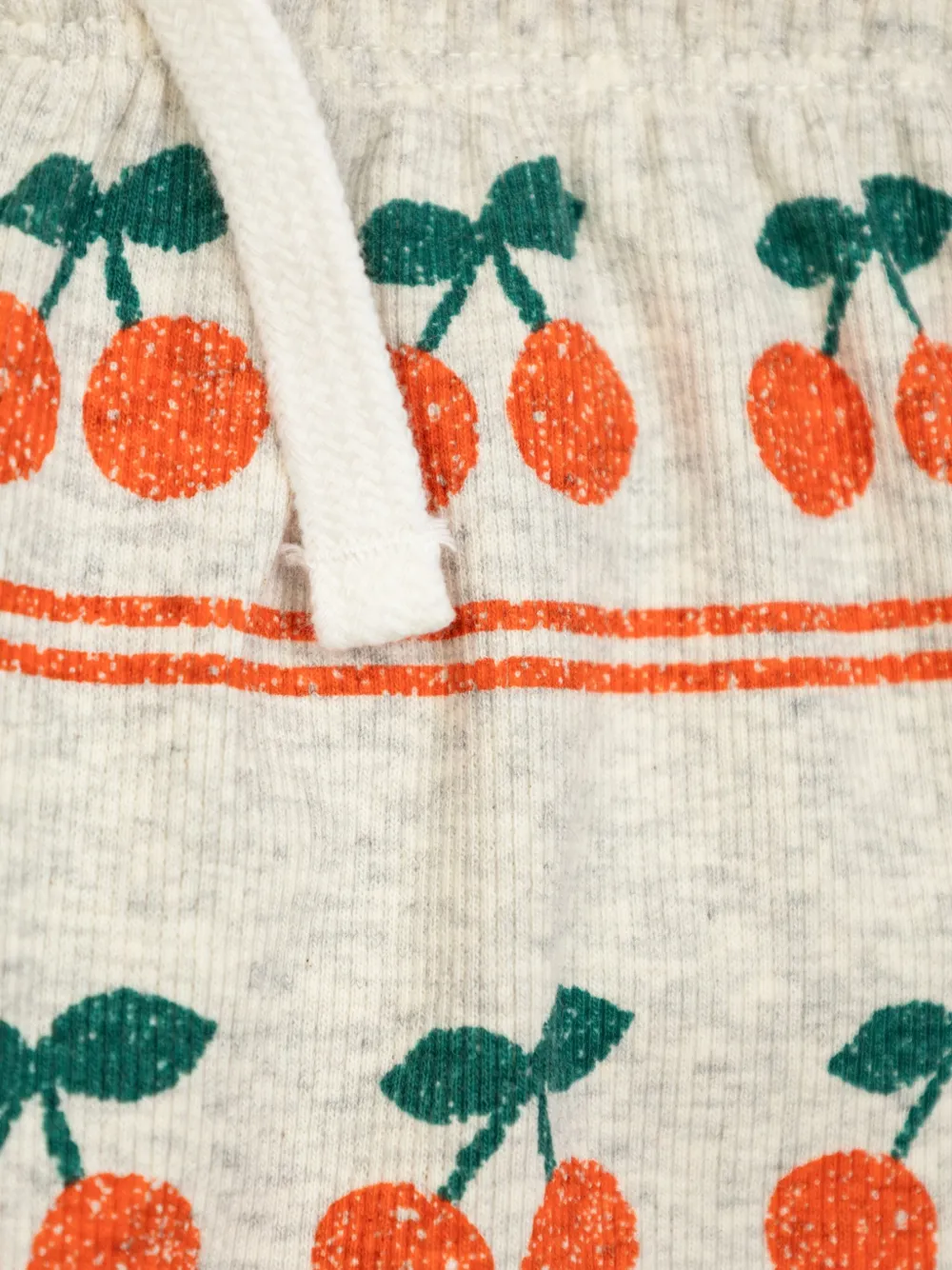 CHERRY-PRINT DRAWSTRING TROUSERS