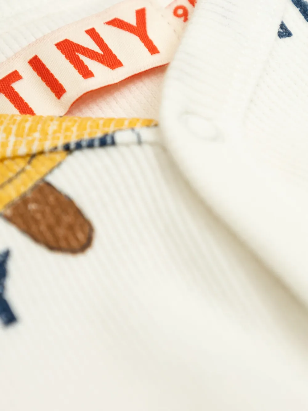 Tiny Cottons Jumpsuit met knopen en hondenprint Wit