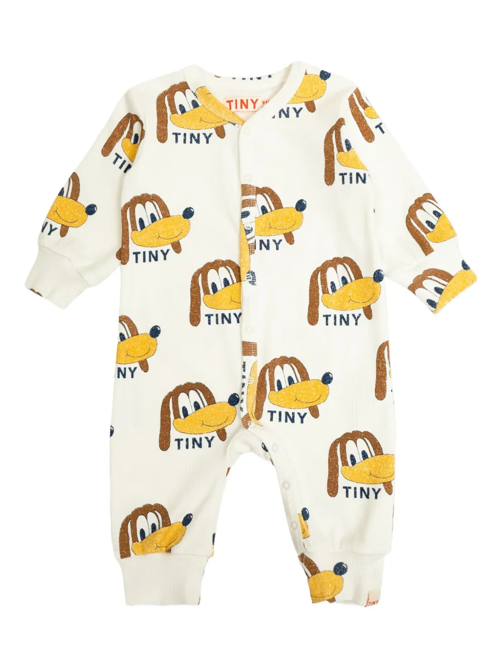 Tiny Cottons ドッグプリント ジャンプスーツ - ホワイト Tiny Cottons ドッグプリント ジャンプスーツ - ホワイト