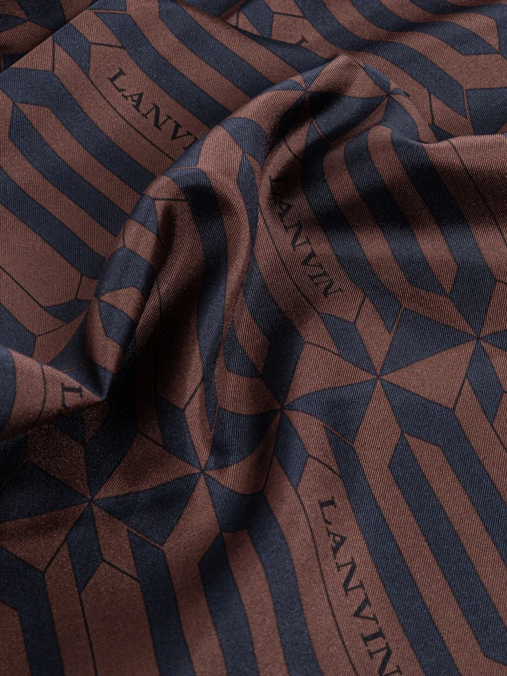 Lanvin Sjaal met geometrische print Bruin