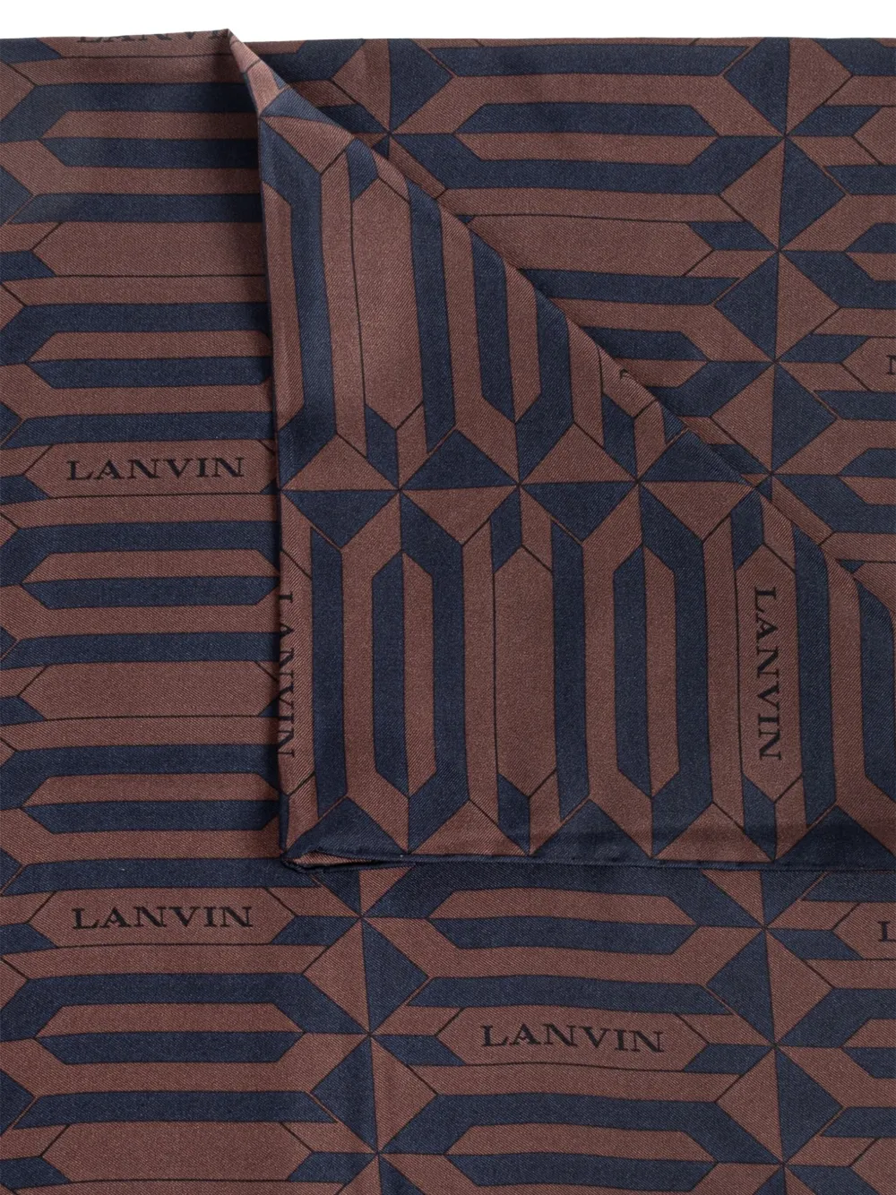 Lanvin Sjaal met geometrische print Bruin